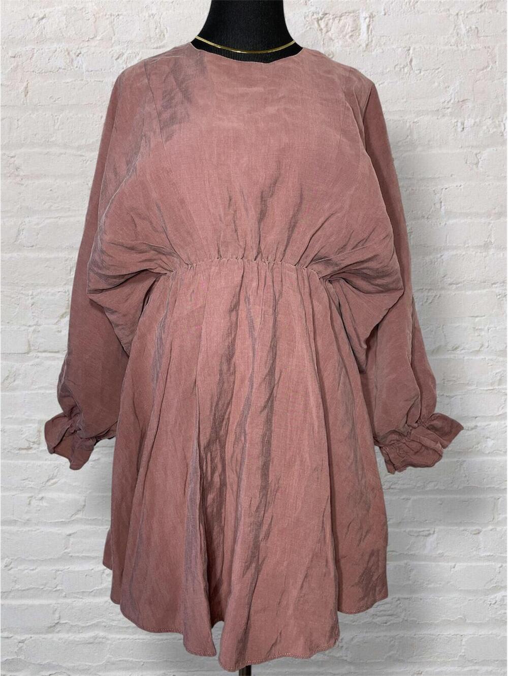 Zara Voluminous Batwing Flounce MiniDress Balletcore Fairy S